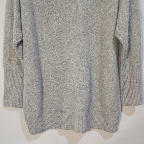 Anthropologie Gray Boatneck Wool Blend Sweater L - Picture 4 of 9